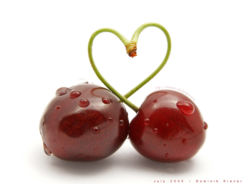 cherry stick heart-shape by dkraner