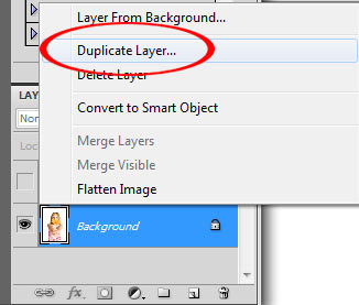 Duplicate Layer in Photoshop