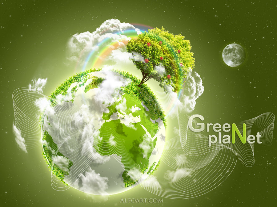 Earth Day Green Planet by AlexandraF