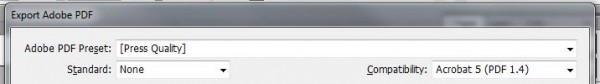InDesign Export To PDF - Press Quality