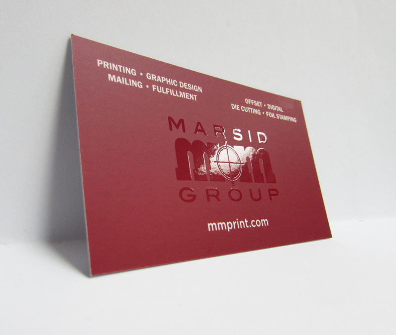 16 pt silk business cards with spot UV Coating