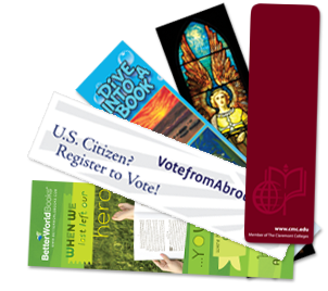 one to full color bookmark and page mark printing