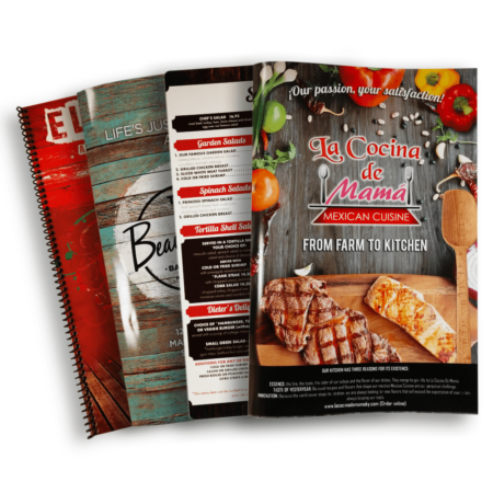 Waterproof Menu Printing, Reusable Restaurant Menus