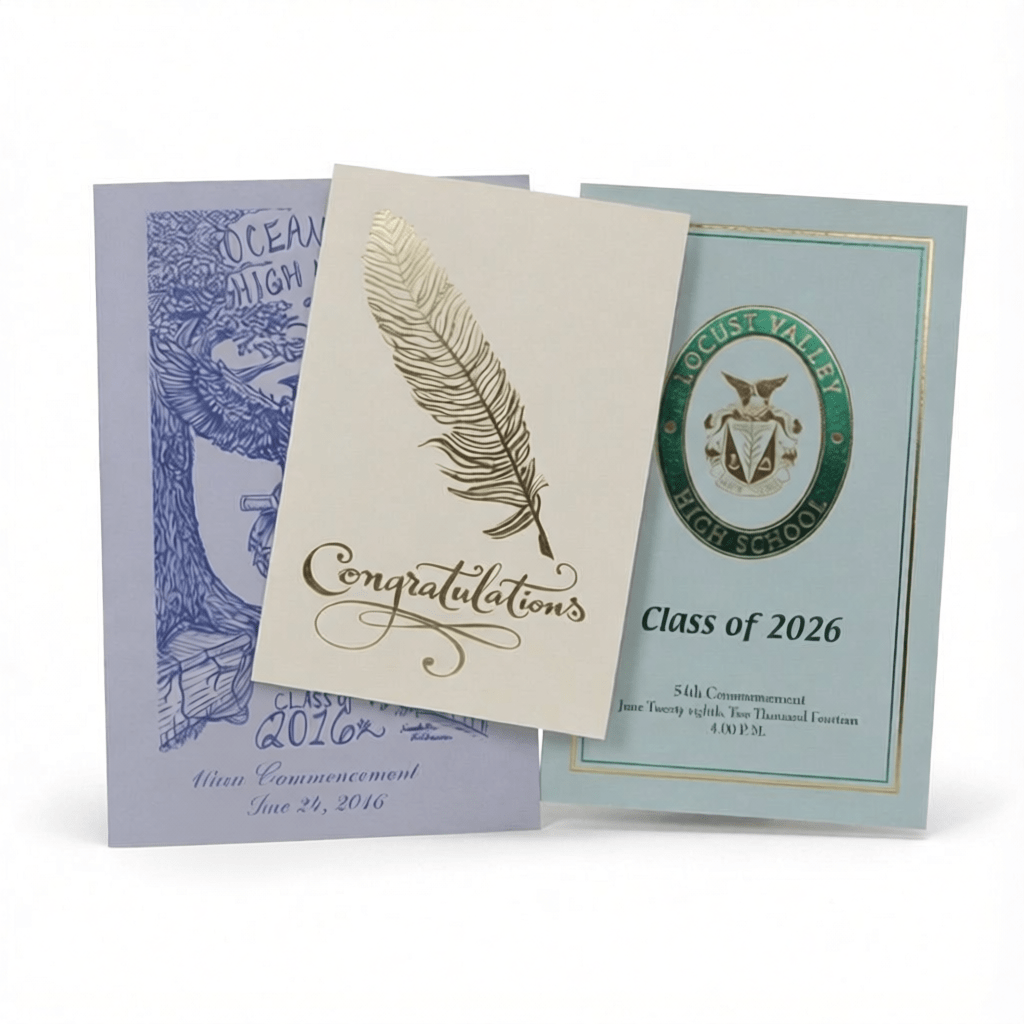Premium Graduation Program Printing with Foil Stamped Custom BookletsPremium Graduation Program Printing with Foil Stamped Custom Booklets