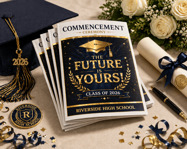 Custom commencement ceremony booklet printing